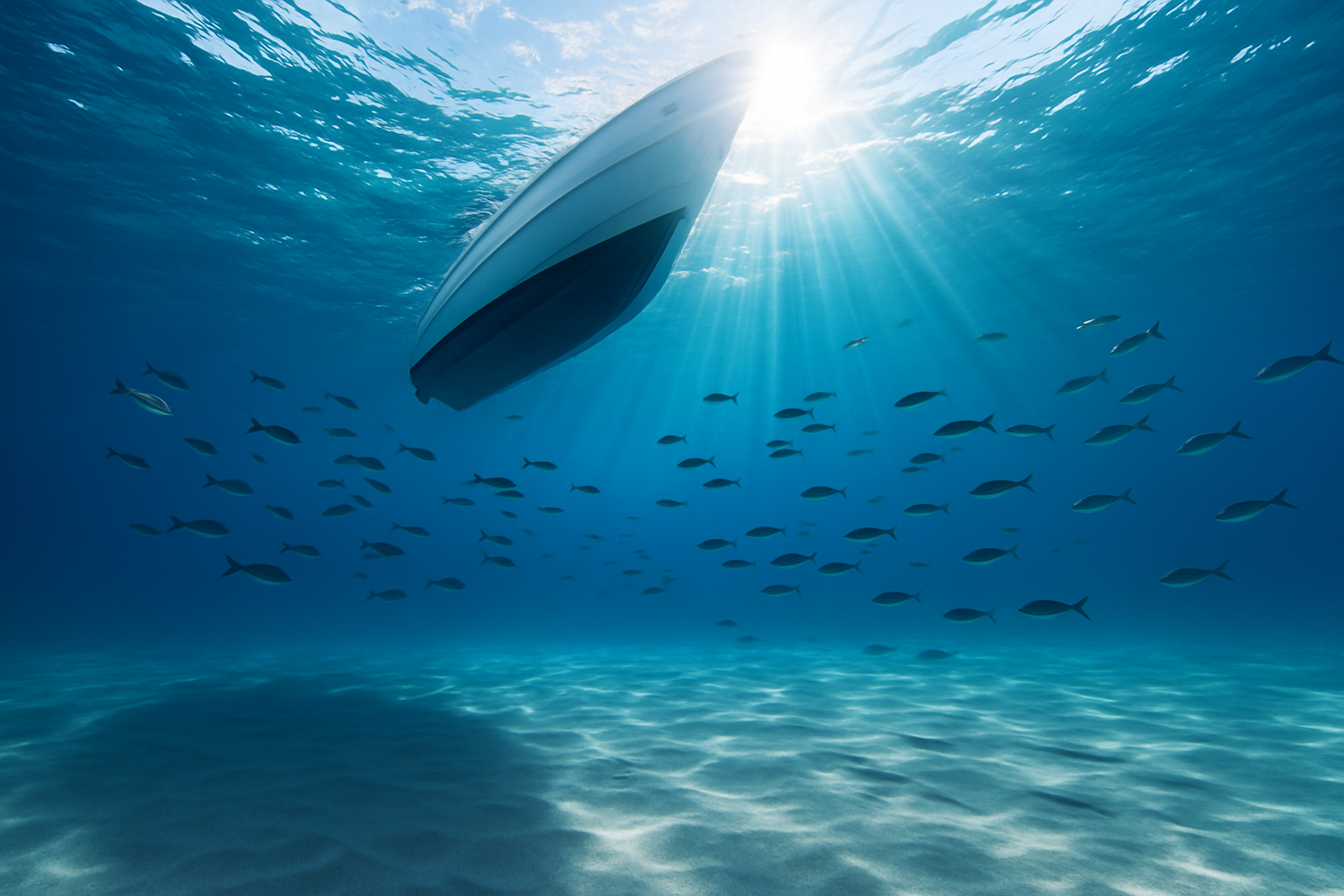 Underwater view of clean ocean